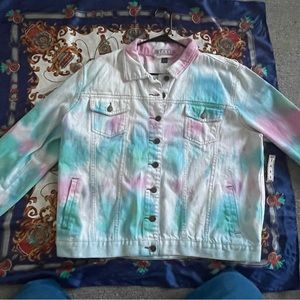 Tie dye jean jacket